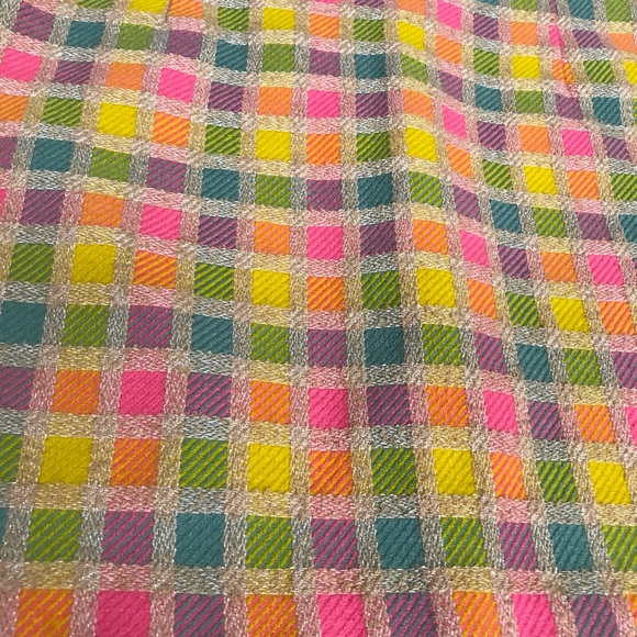 Lily Pulitzer plaid neon and metallic mini skirt - Picture 2 of 5